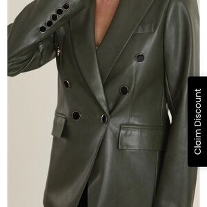 Dolce Cabo Olive Double-Breasted Blazer